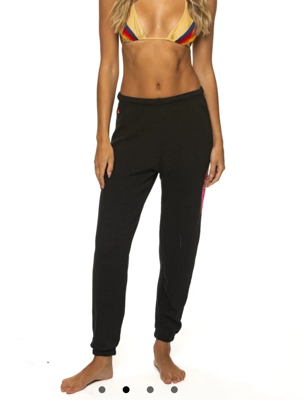 Aviator Nation BOLT SWEATPANTS - DARK CHARCOAL// NEON PINK. Women’s Medium - Picture 4 of 8